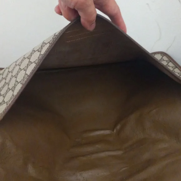 Authentic Vintage Gucci GG Monogram Supreme Sherry Web Ophidia Portfolio Laptop - Picture 11 of 11